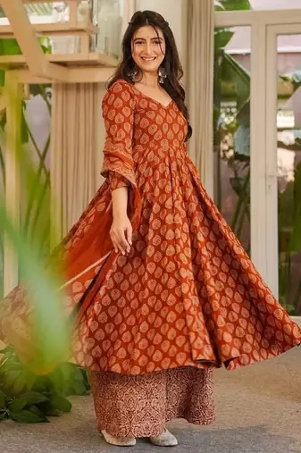 Teal blue color vichitra silk embroidery ceremonial suit