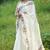 White Color Embroidery viscos thread work Silk Saree