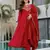 Red color vichitra silk fabric beautiful embroidered ceremonial readymade kurta set