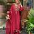 Maroon color p v chanderi fabric beautiful embroidered ceremonial readymade kurta set