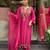 Pink color p v chanderi fabric beautiful embroidered ceremonial readymade kurta set