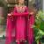 Pink color p v chanderi fabric beautiful embroidered ceremonial readymade kurta set