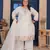 White color smart embroidered plus size kurta set for smart girlie looks