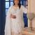 White color smart embroidered plus size kurta set for smart girlie looks