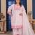 Pink color smart embroidered plus size kurta set for smart girlie looks