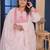 Pink color smart embroidered plus size kurta set for smart girlie looks