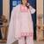Pink color smart embroidered plus size kurta set for smart girlie looks