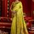 Lime green woven paithani silk saree with blouse