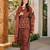 Rust color cambric cotton fabric designer digital printed stylish girlie kurta set