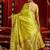 Lime green woven paithani silk saree with blouse