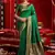 Green woven paithani silk saree with blouse