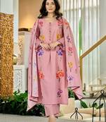 Pink color chandri butti fabric printed partywear suit