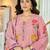 Pink color chandri butti fabric printed partywear suit