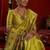 Lime green woven paithani silk saree with blouse