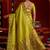 Lime green woven paithani silk saree with blouse
