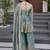 Sky blue color fendy silk fabric designer embroidery work partywear suit