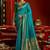 Sky blue woven paithani silk saree with blouse