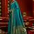 Sky blue woven paithani silk saree with blouse