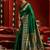 Green woven paithani silk saree with blouse