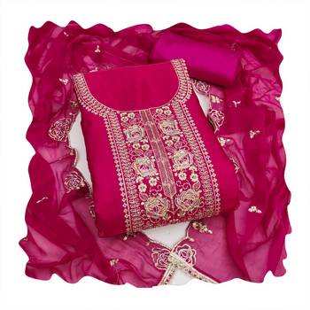 Pink color viscose satin fabric designer ceremonial suit 2