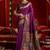 Purple woven paithani silk saree with blouse