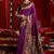 Purple woven paithani silk saree with blouse