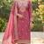 Pink color cotton fabric designer ceremonial suit