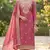 Pink color cotton fabric designer ceremonial suit