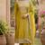 Mustard color cotton fabric designer ceremonial suit