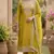 Mustard color cotton fabric designer ceremonial suit