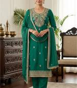 Rama color cotton fabric designer ceremonial suit