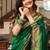 Green woven paithani silk saree with blouse