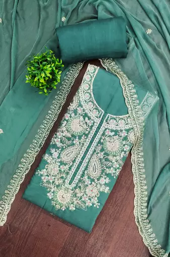 Rama color cotton fabric designer ceremonial suit