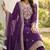 Purple color cotton fabric designer ceremonial suit
