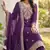 Purple color cotton fabric designer ceremonial suit