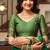 Green woven paithani silk saree with blouse