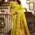 Lime green woven paithani silk saree with blouse