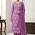 Lavender color maslin fabric stylish partywear salwar kameez