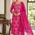 Pink color maslin fabric stylish partywear salwar kameez