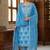 Sky blue color maslin fabric stylish partywear salwar kameez
