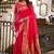Pink woven paithani silk saree with blouse