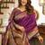 Purple woven paithani silk saree with blouse