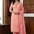 Peach color maslin fabric stylish partywear salwar kameez