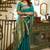 Sky blue woven paithani silk saree with blouse