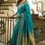 Sky blue woven paithani silk saree with blouse