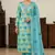 Sea green color maslin fabric stylish partywear salwar kameez