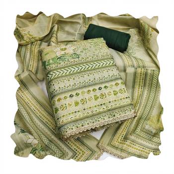 Green color ethnic partywear salwar kameez for ceremonial looks 2