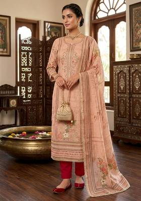 Maroon color ethnic partywear salwar kameez for ceremonial looks 1