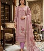 Purple color ethnic partywear salwar kameez for ceremonial looks