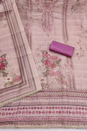 Purple color ethnic partywear salwar kameez for ceremonial looks